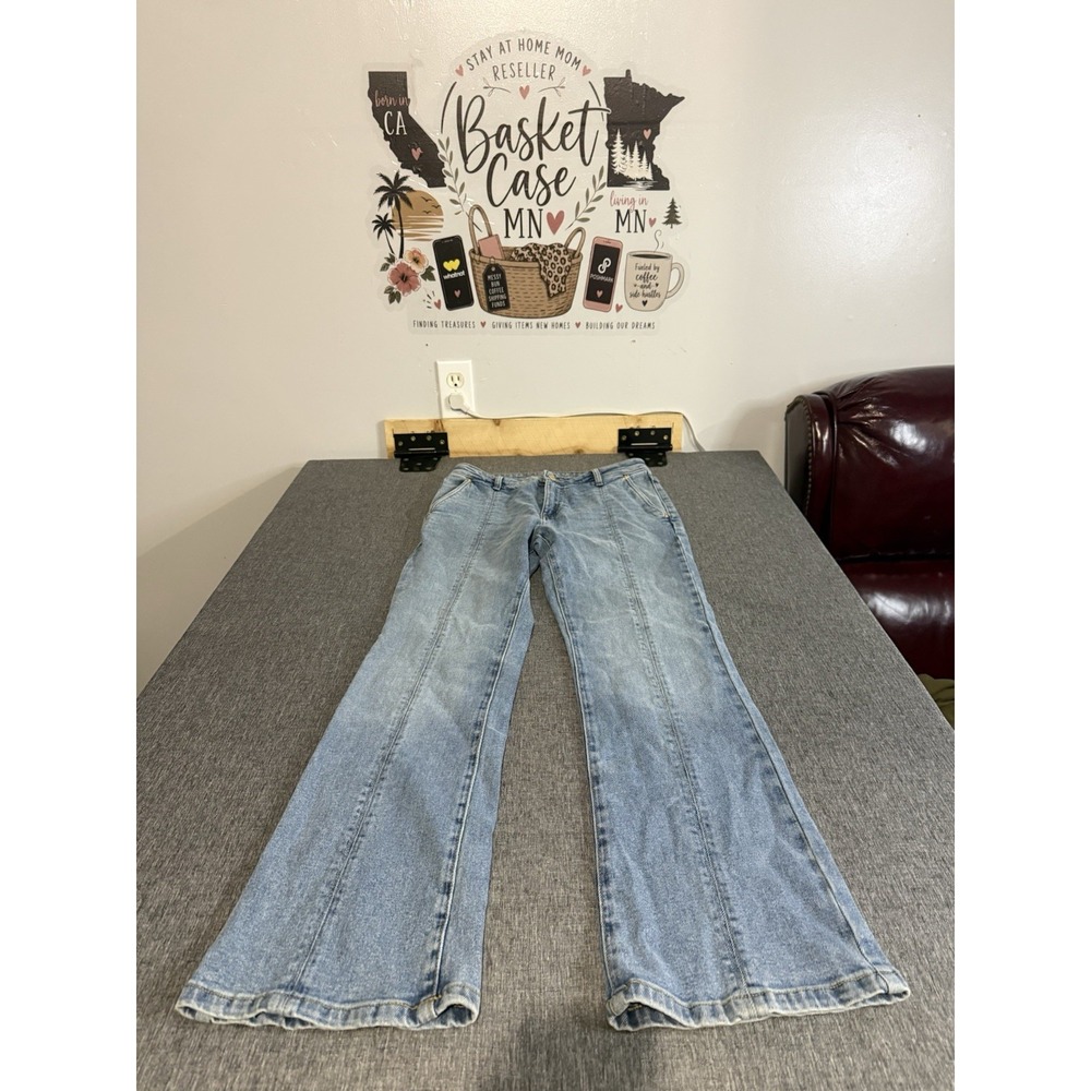 Michael Kors Women's Bootcut Light Wash Blue Denim Jeans Stretch Mid Rise Sz 6
